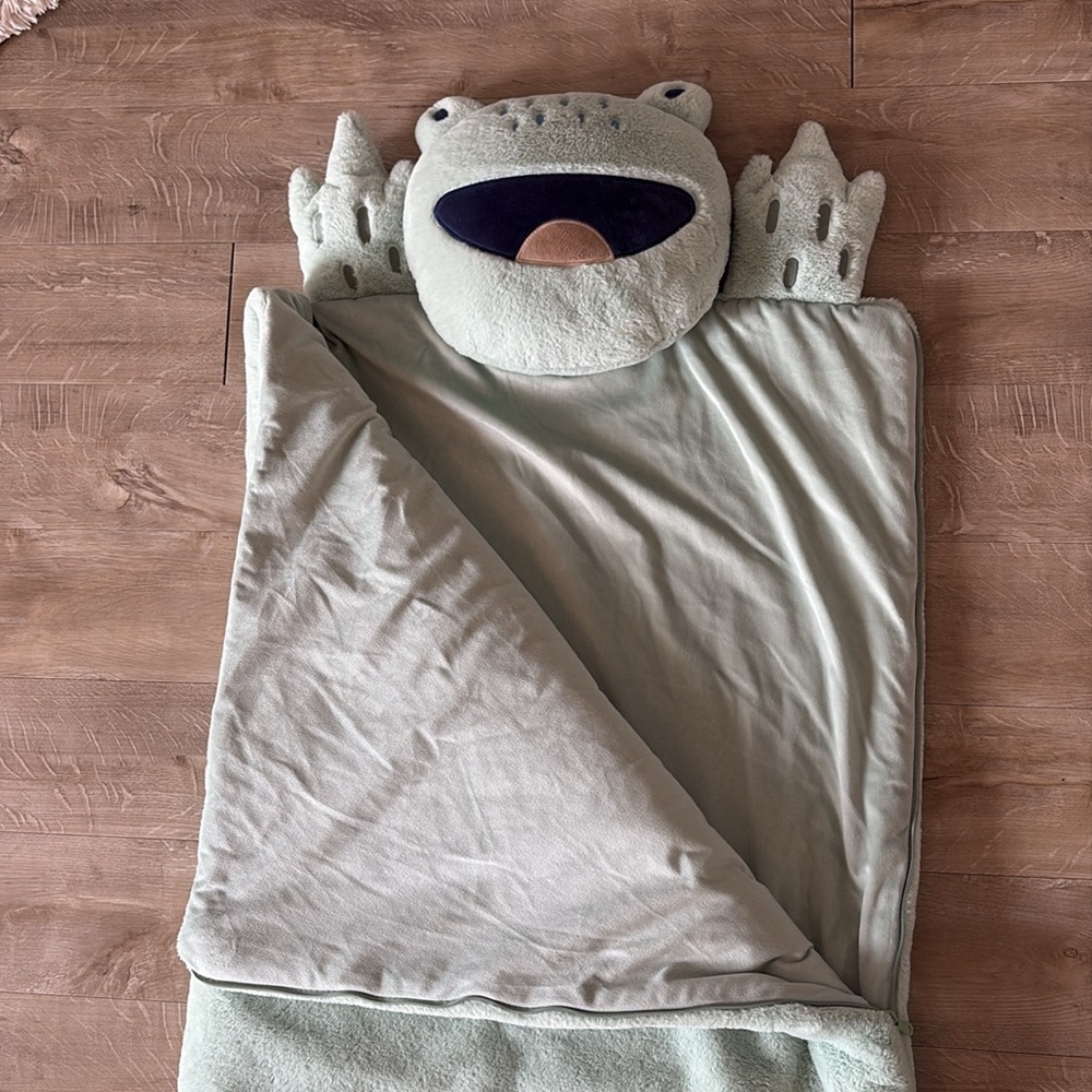 Frog Sleeping Bag Pillow Blanket For Kids & Toddlers 48”x26”